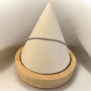 Stainless Steel box chain 8 inch 2mm width bracelet - Silver